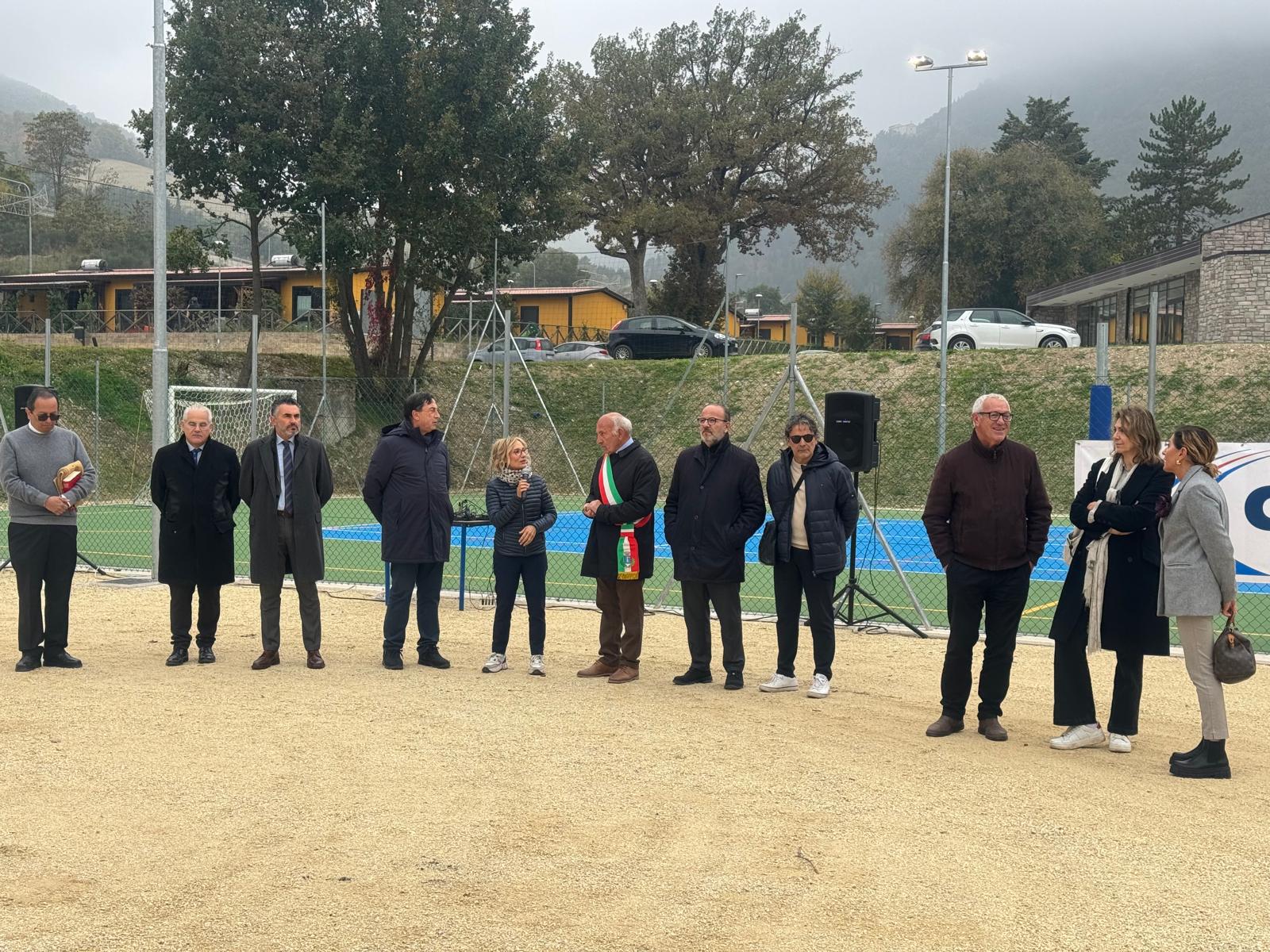 Muccia, inaugurato il nuovo campo sportivo polivalente