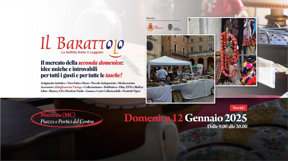 Macerata, il Mercato de “Il Barattolo” domenica in centro storico